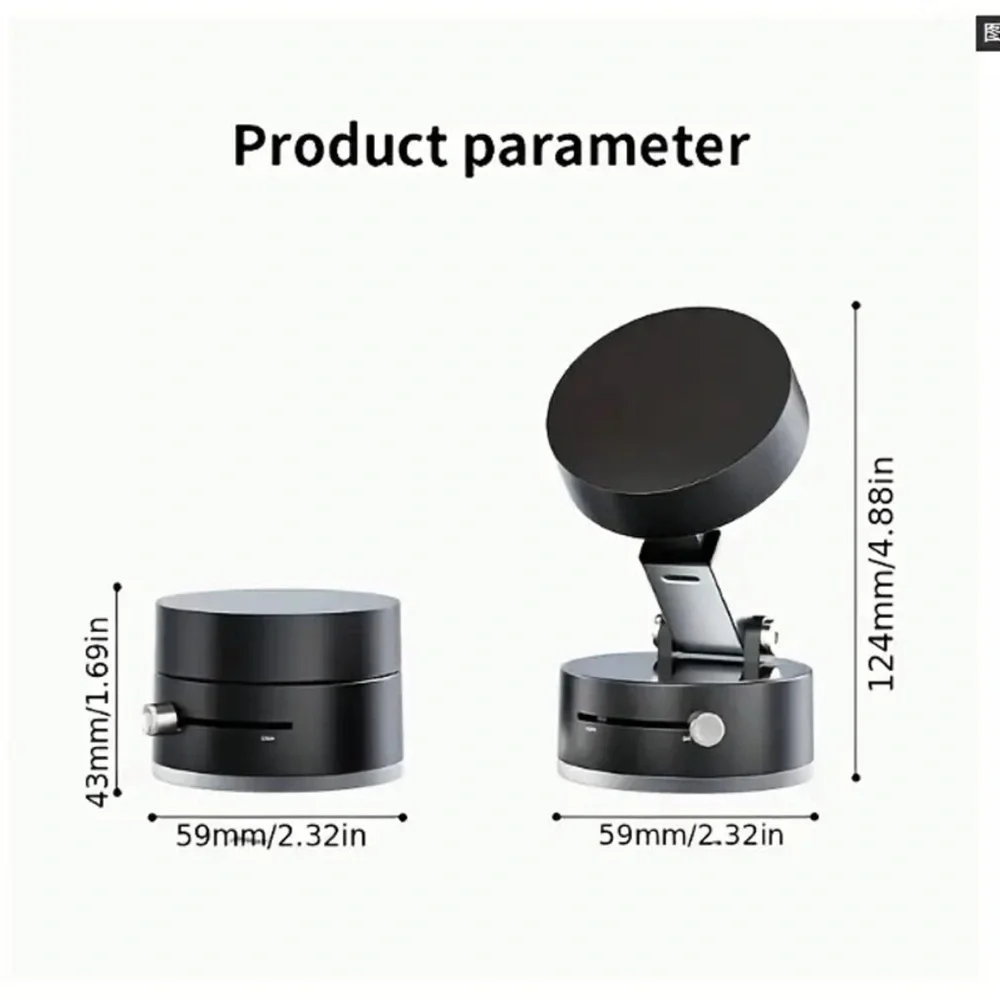 360° Rotatable Magnetic Suction Mount Phone Holder – Foldable, Adjustable Stand